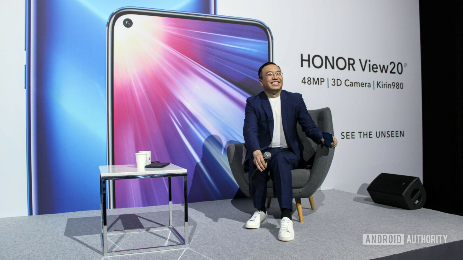 Honor's George Zhao at the HONOR View 20 launch event.