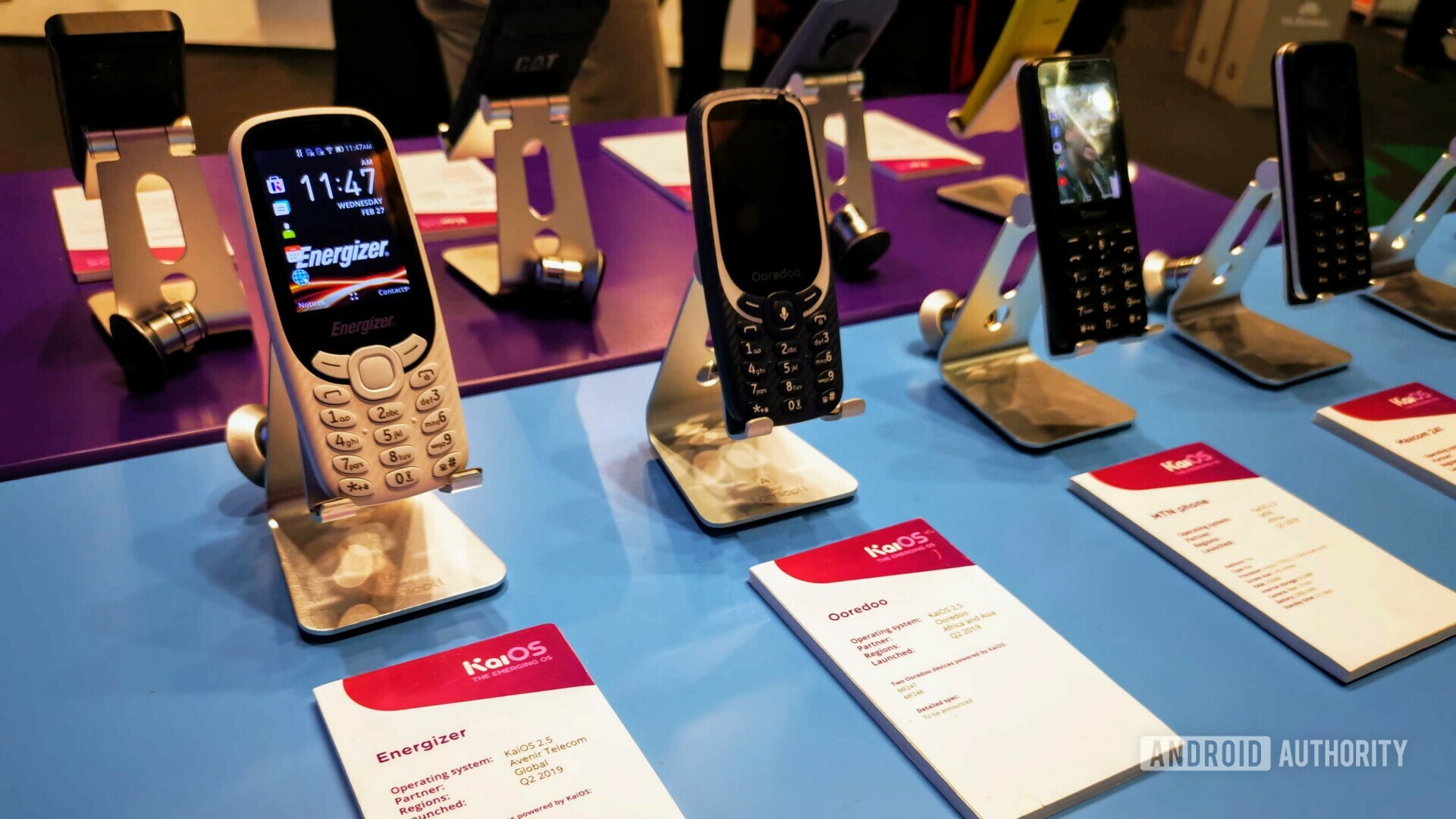 KaiOS phones at MWC 2019.