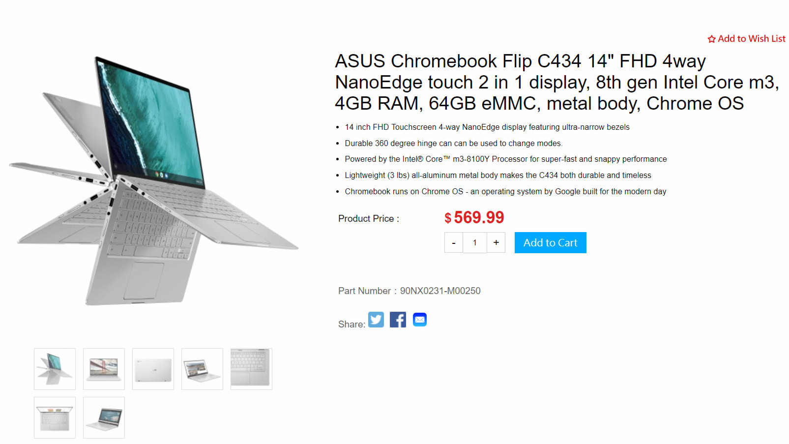 ASUS Chromebook Flip C434