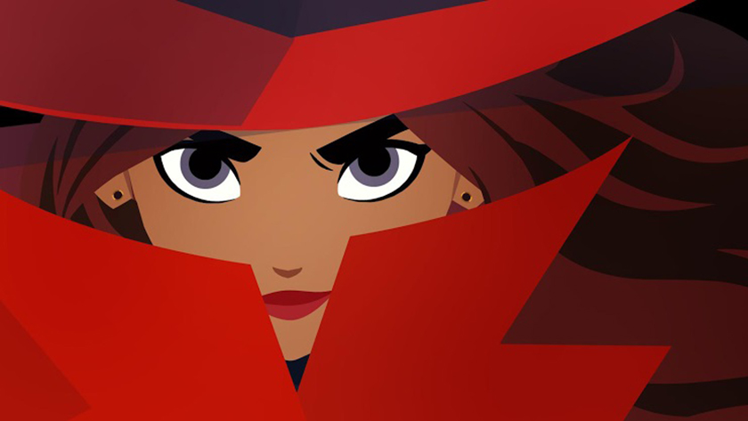Promotional imagery of Carmen Sandiego for the new game inside Google Earth.