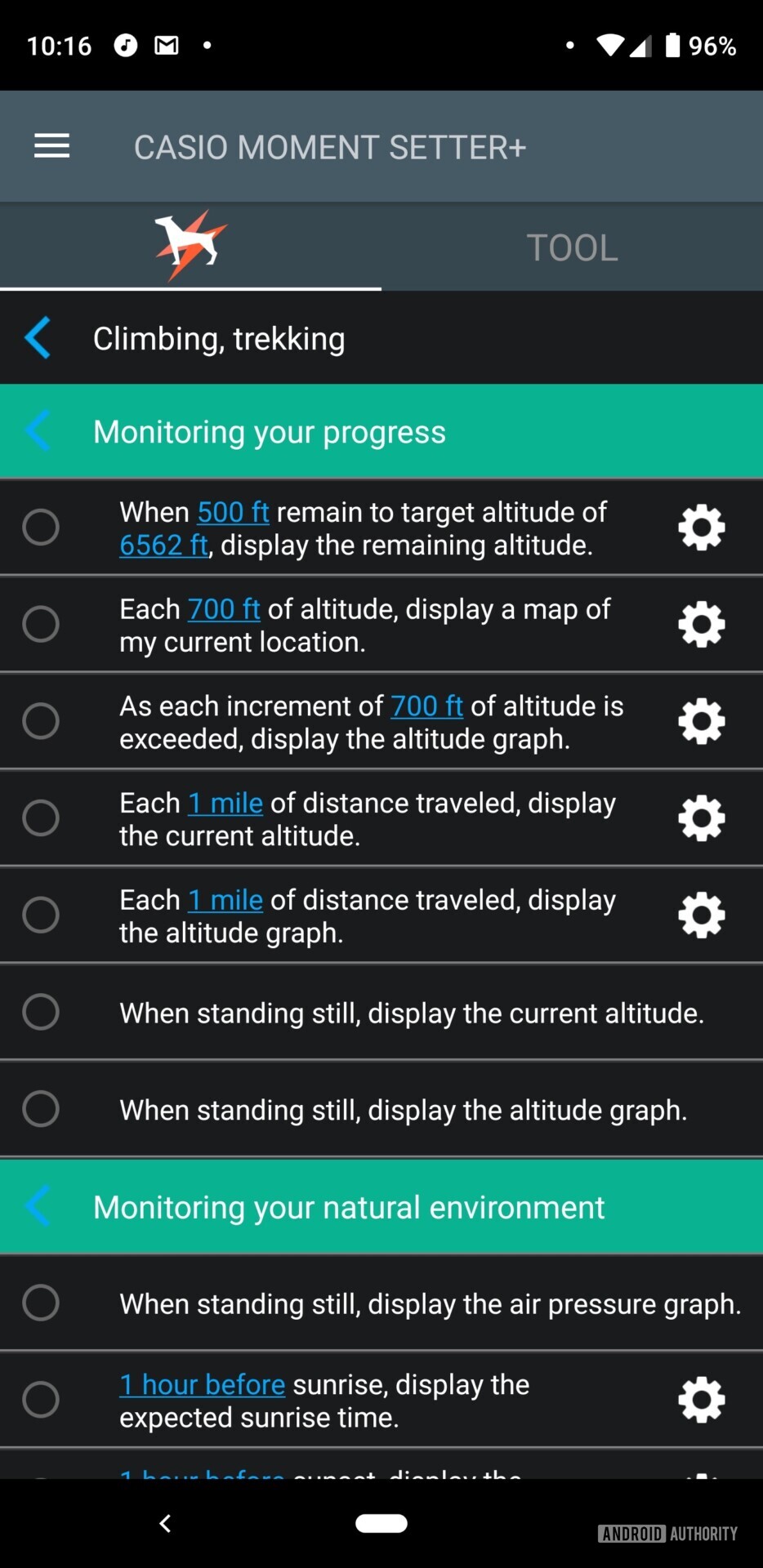 Casio Pro Trek WSD-F30 Moment App climbing