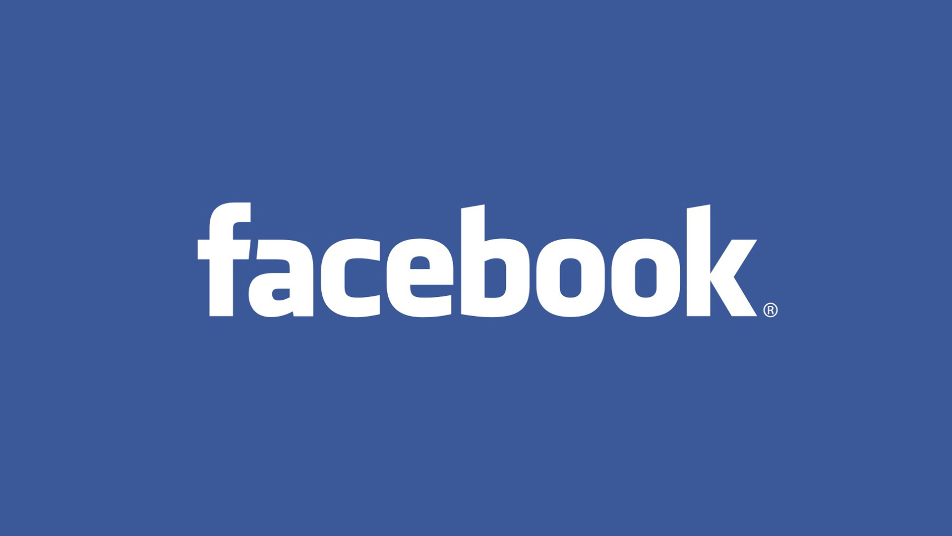 The Facebook logo on a blue background.