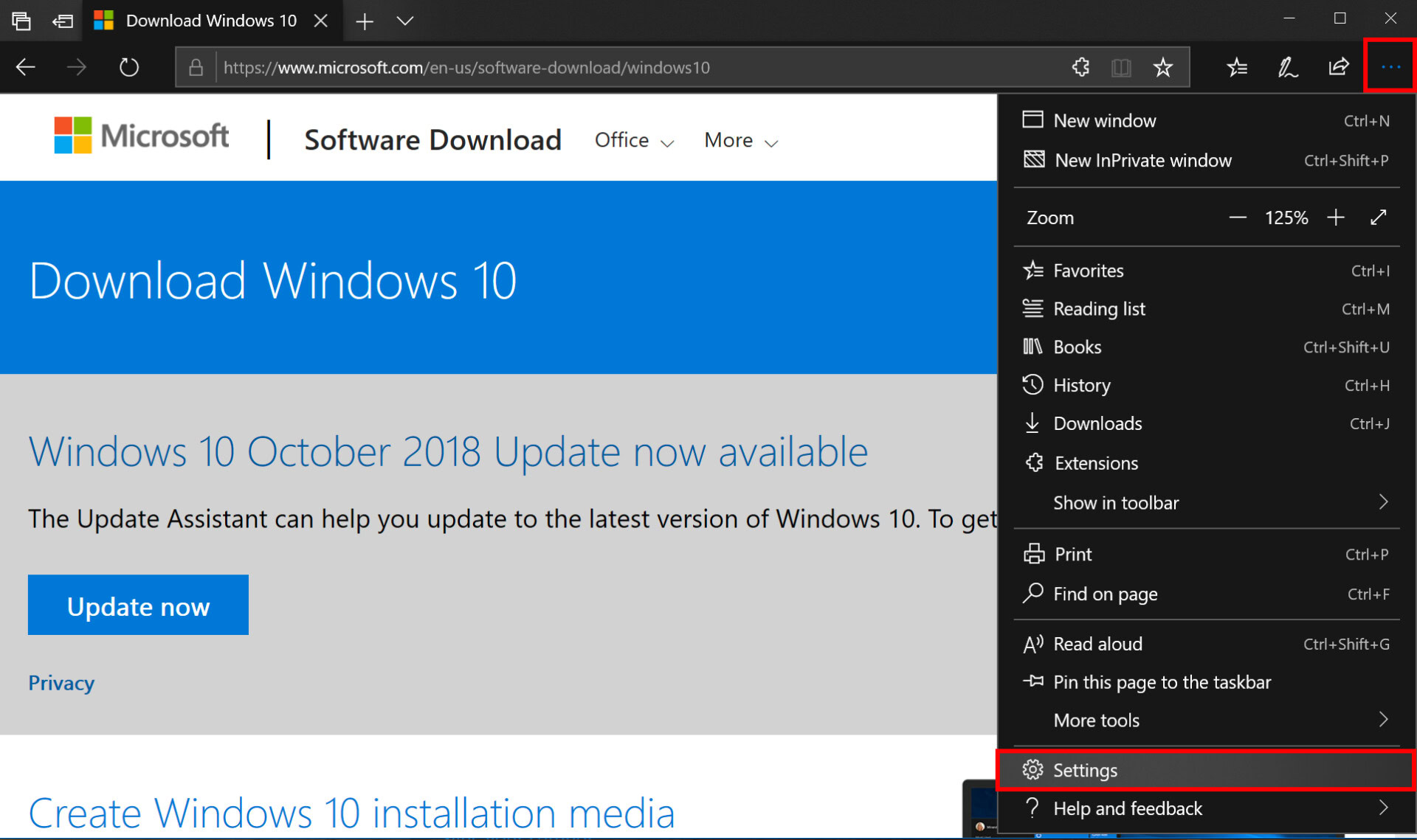 Microsoft Edge browser Settings - How to enable dark mode in Windows 10