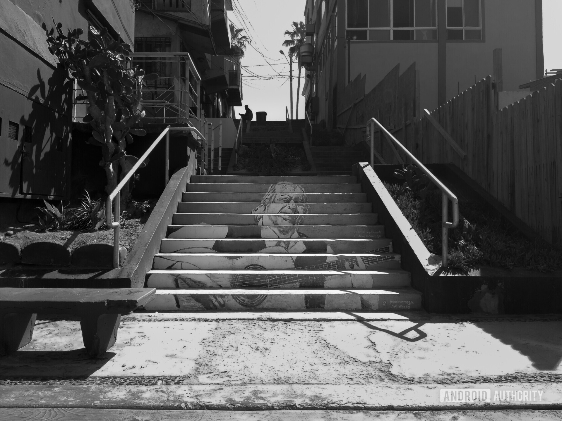 Stairs shot with a cheap smartphone camera
