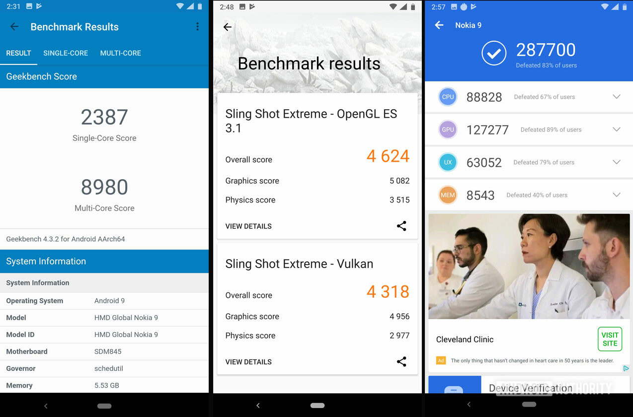 Nokia 9 PureView Benchmark