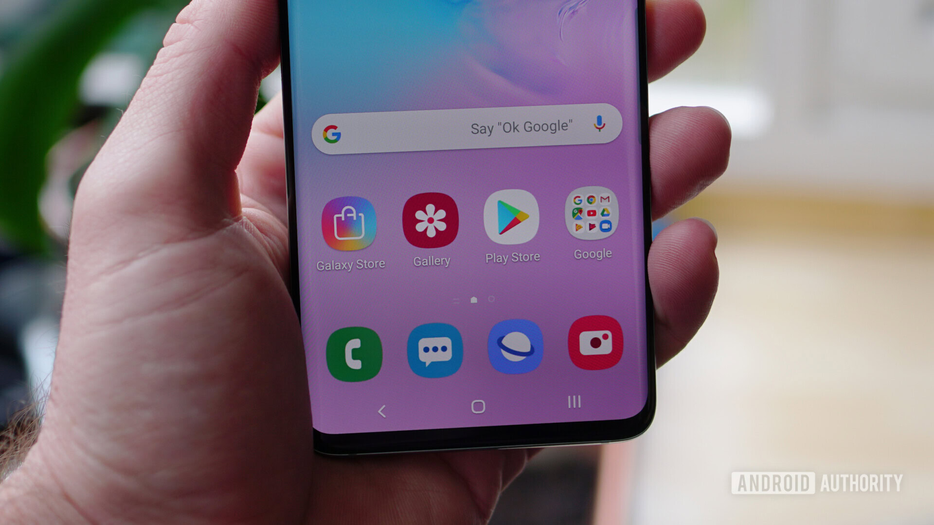 Samsung Galaxy S10 app dock