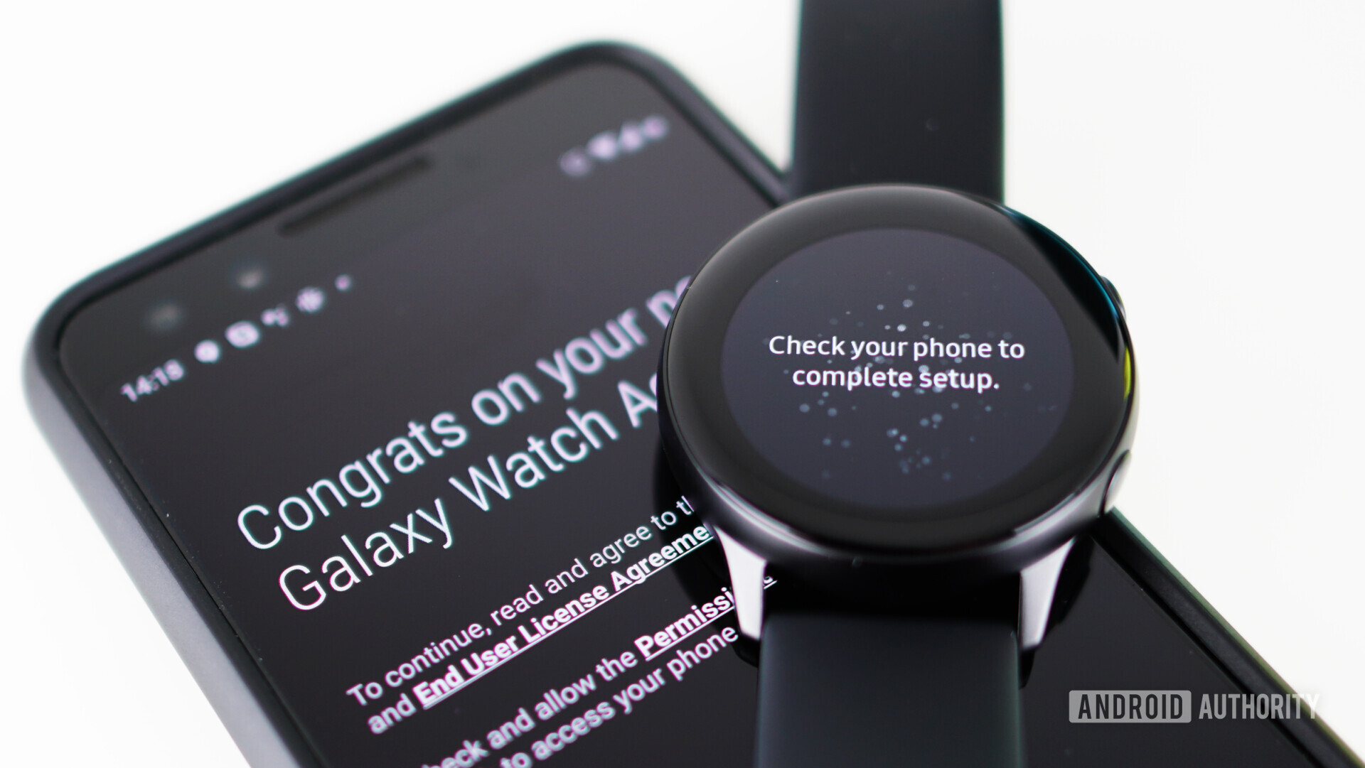 Samsung Galaxy Watch Active pairing screen