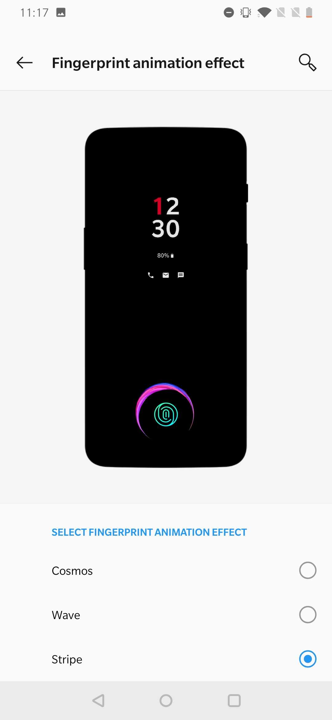 A fingerprint animation for the OnePlus 6T.