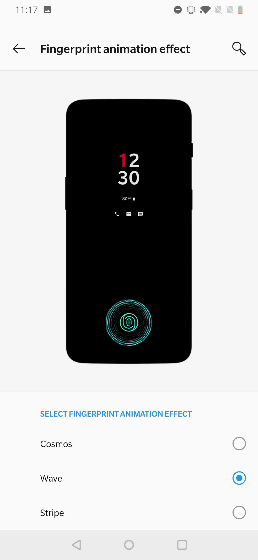 A fingerprint animation for the OnePlus 6T.