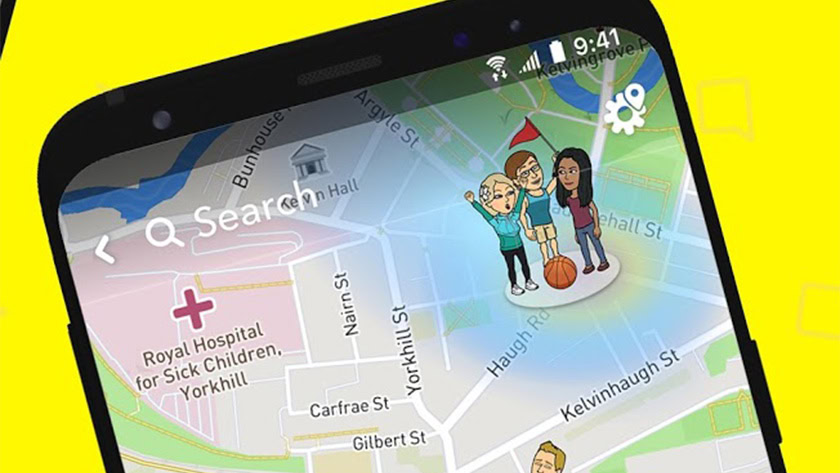 A photo of Snapchat's Friend Location feature