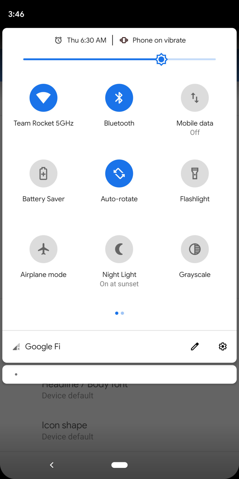 android q notifications accent color blue default