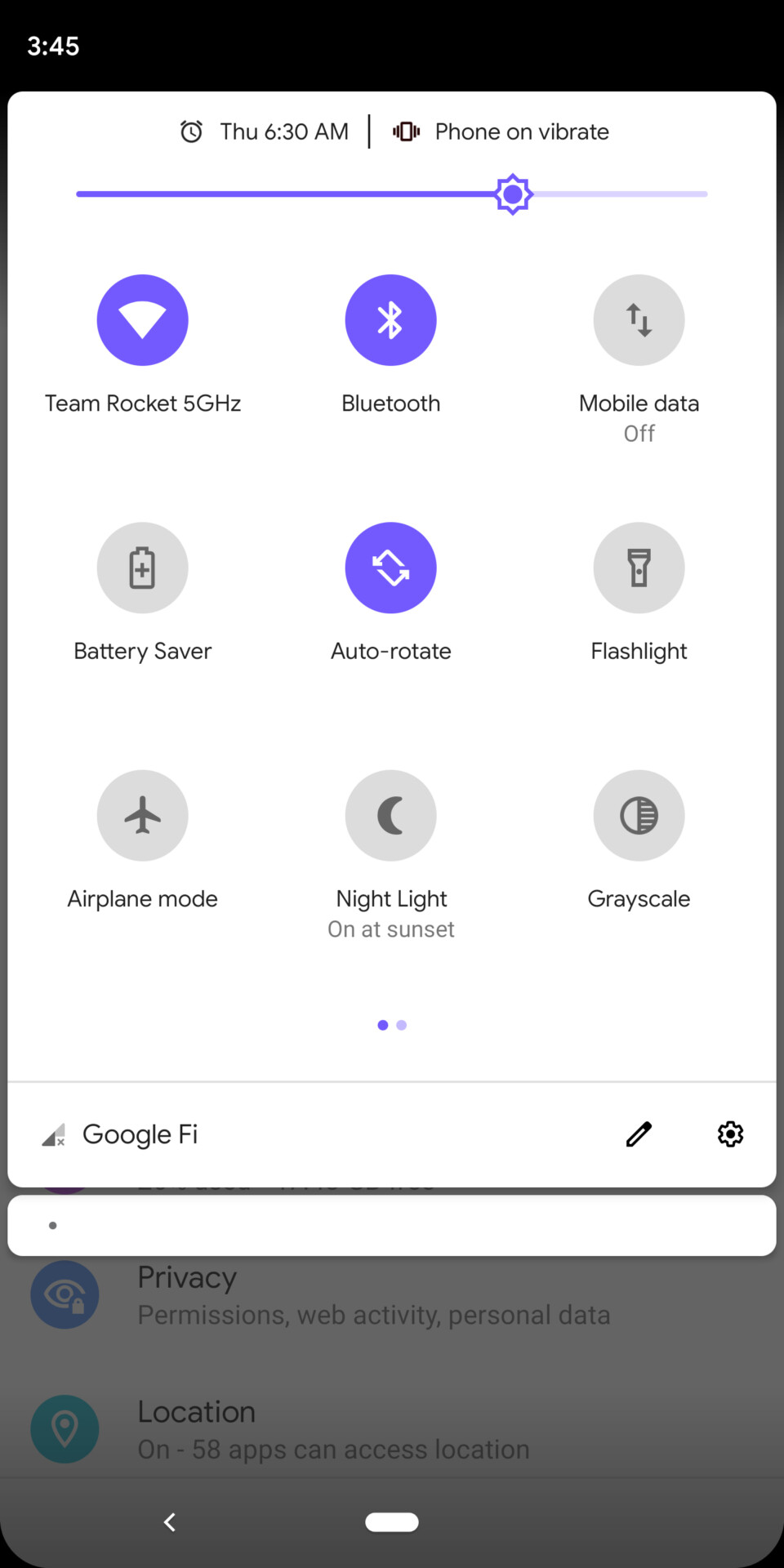 android q notifications accent color purple