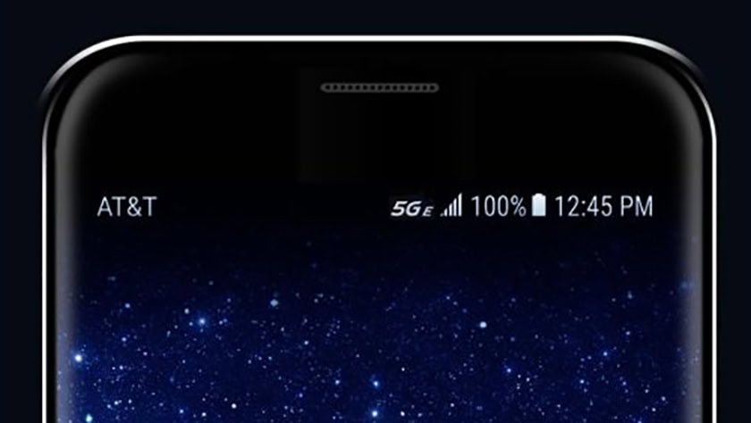 AT&amp;T's 5GE icon on an Android smartphone.