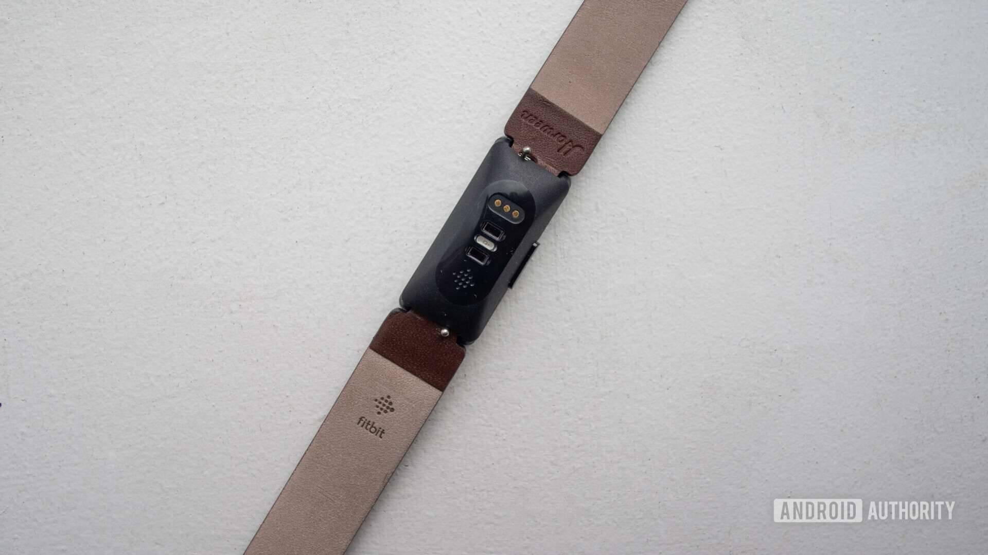 fitbit inspire hr heart rate sensor brown leather strap
