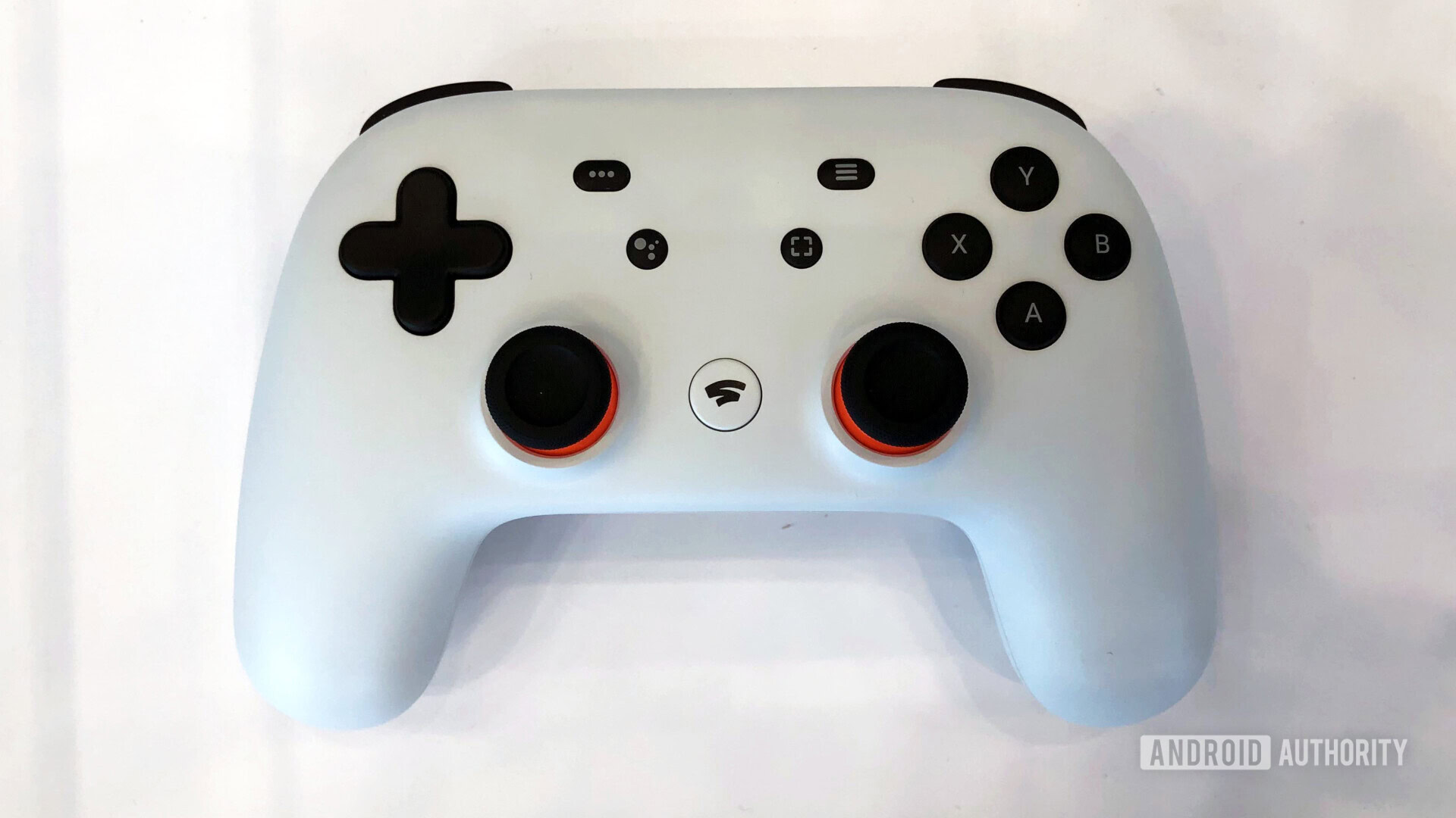 google stadia controller white at gdc 2019