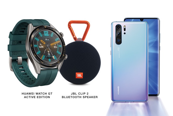 Huawei P30 and Huawei Watch GT Active leaked renders.