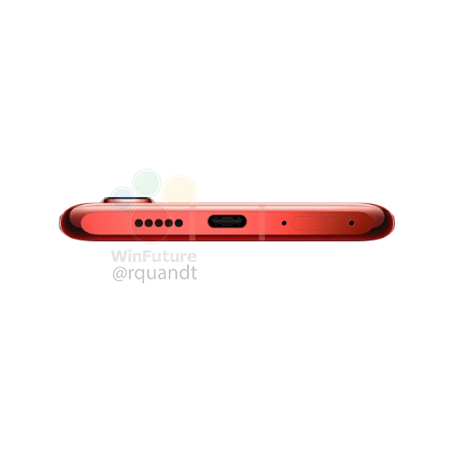 A Huawei P30 Pro render showing the bottom.
