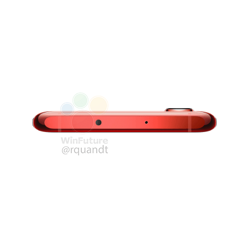 A Huawei P30 Pro render showing the top.