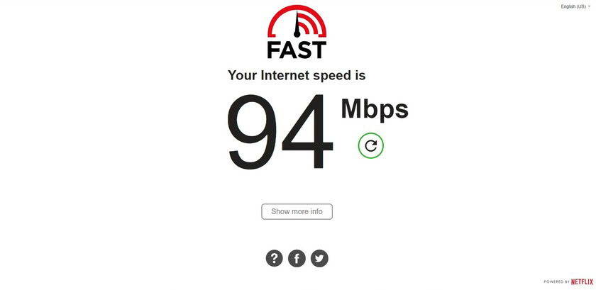 Netflix speed test app for watching 4k Ultra HD content.