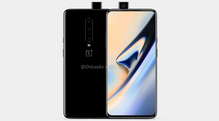 Front and back alleged renders of the OnePlus 7 