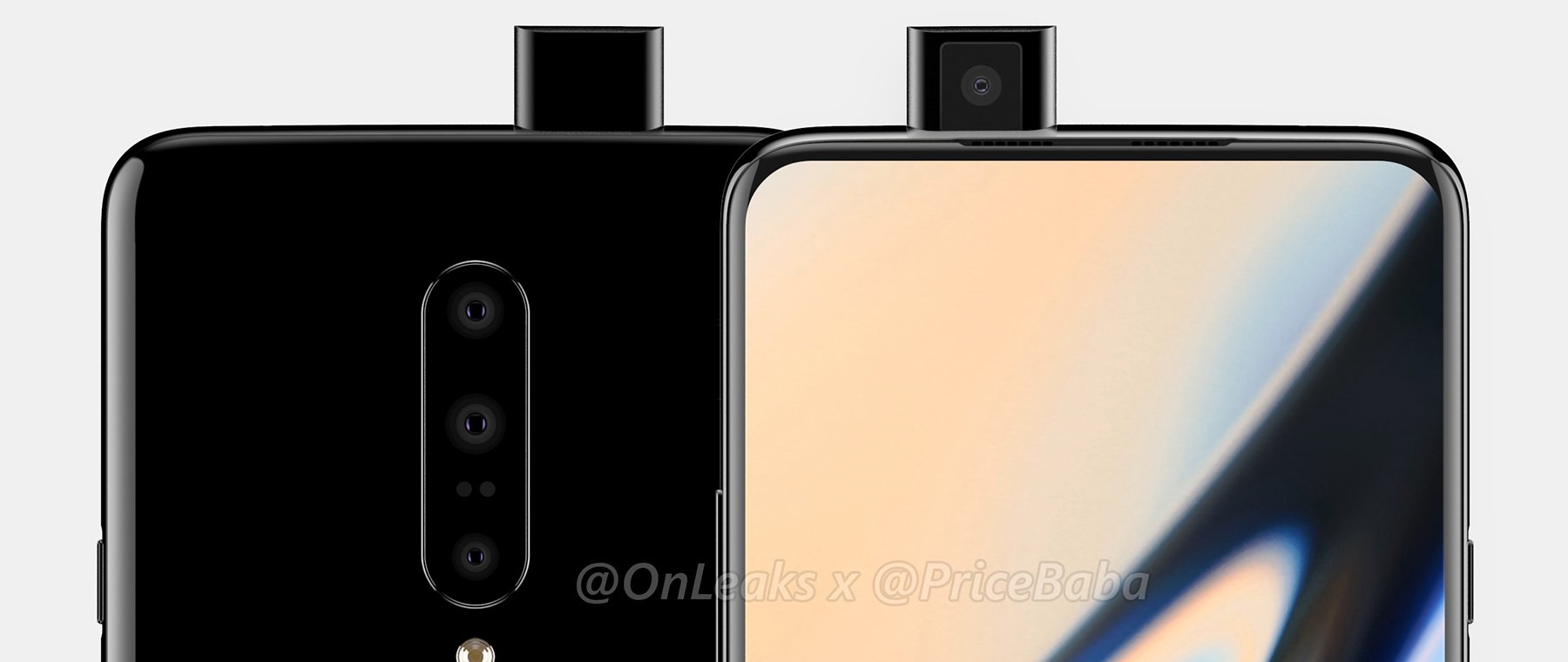 Alleged renders of the OnePlus 7 pop out selfie camera
