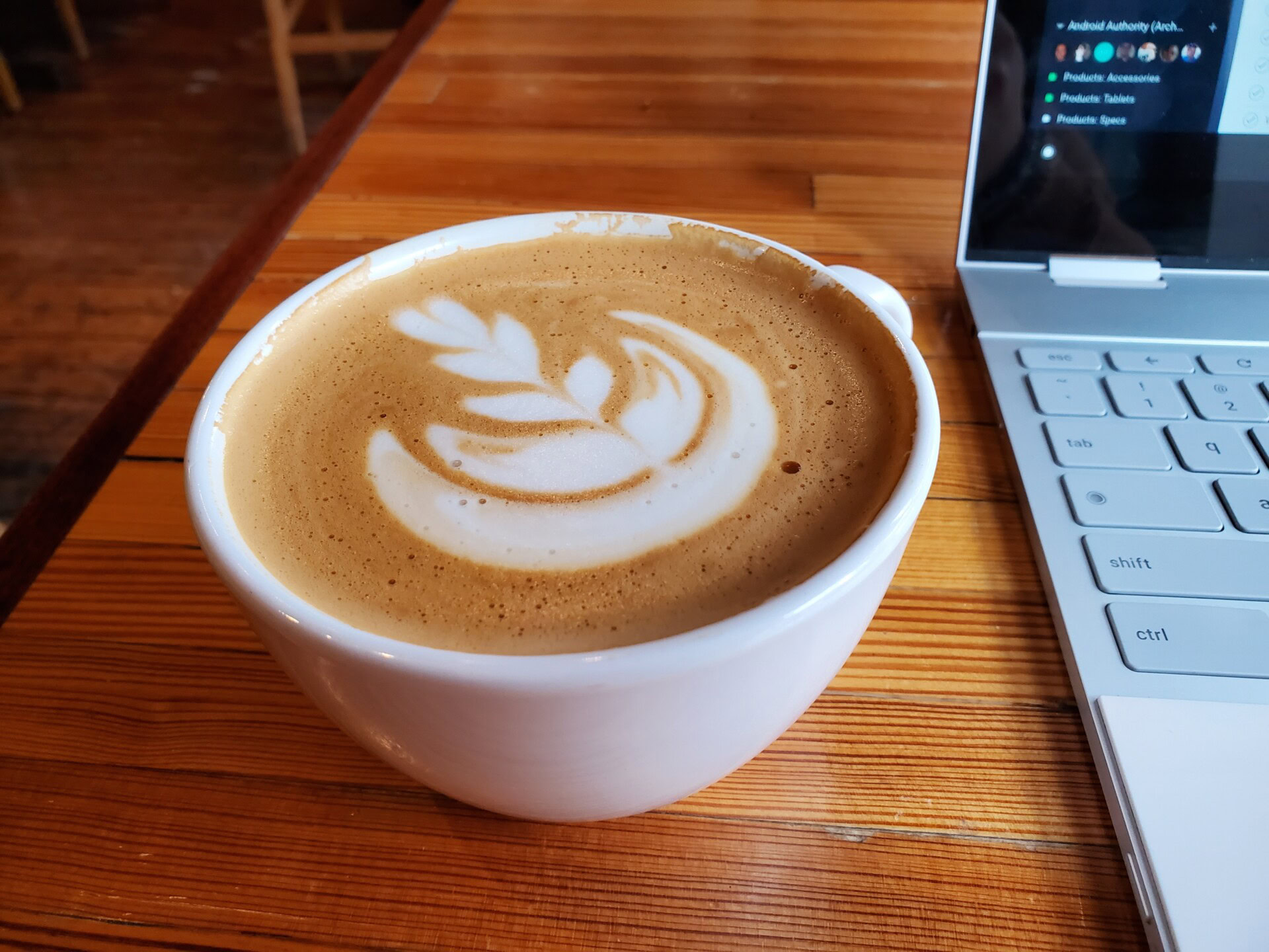 Sample indoor photo of the Samsung Galaxy S10E portraying a coffee filed cup.