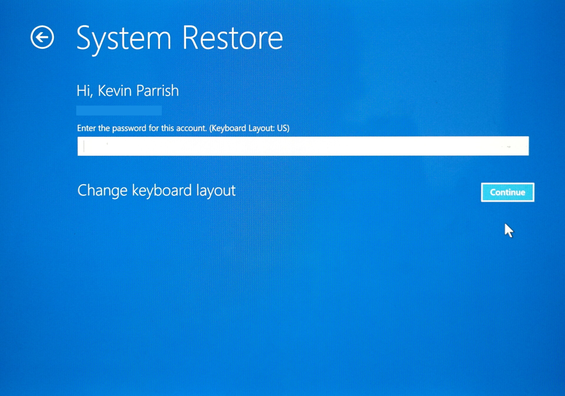 Windows 10 System Restore account - how to do a System Restore on Windows 10