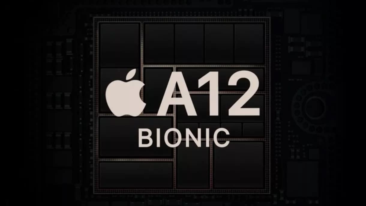 Screenshot of the A12 Bionic processor shown during Apple's presentation.