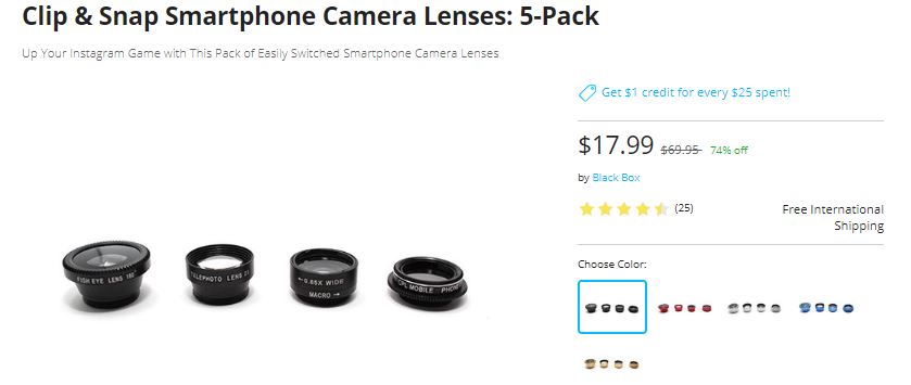 Clip and Snap Smartphone Camera Lenses
