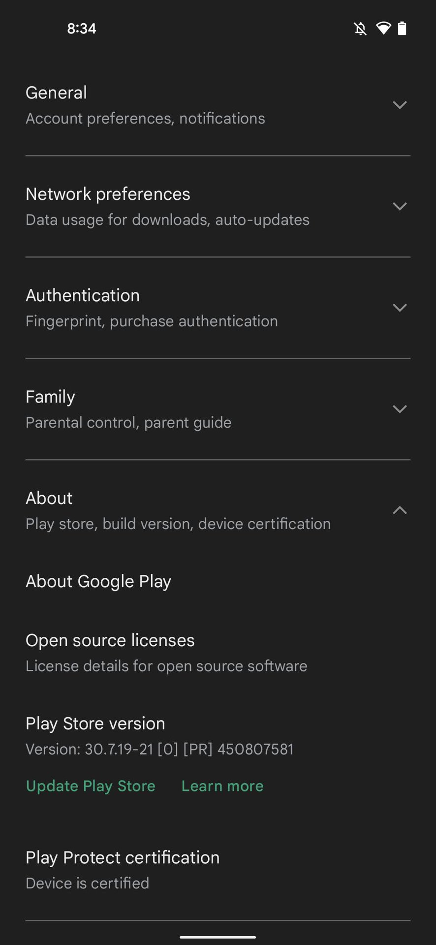 Enable Google Play Store developer options 2