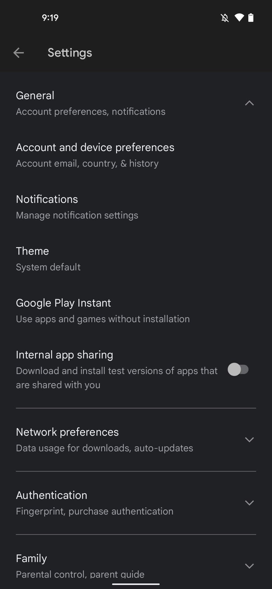 Enable Internal app sharing 3