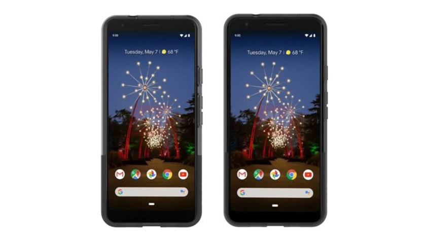 Alleged official renders of the Google Pixel 3 a and Google Pixel 3a XL.