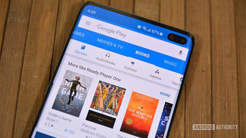 Google Play Books as seen on a Samsung Galaxy S10 Plus.