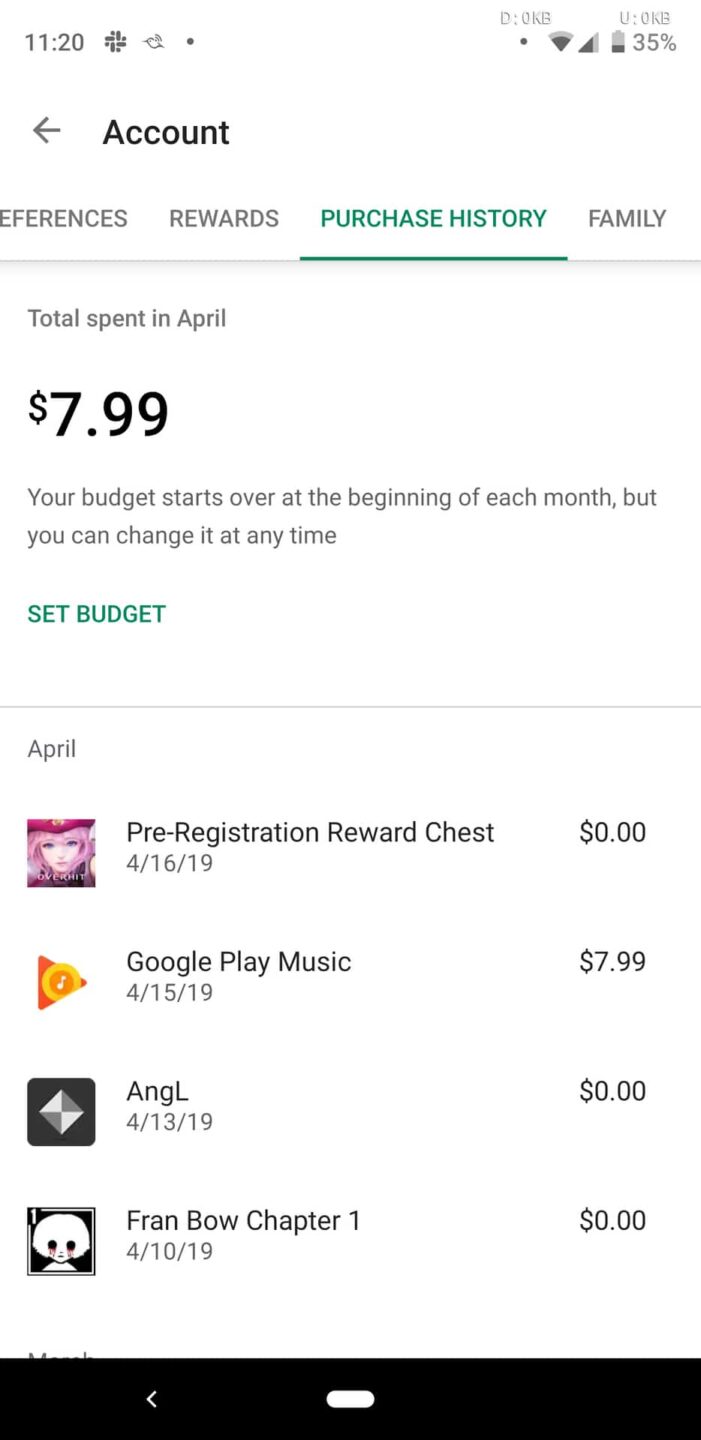 Do you overspend? Use the new budget tool in the Google Play Store