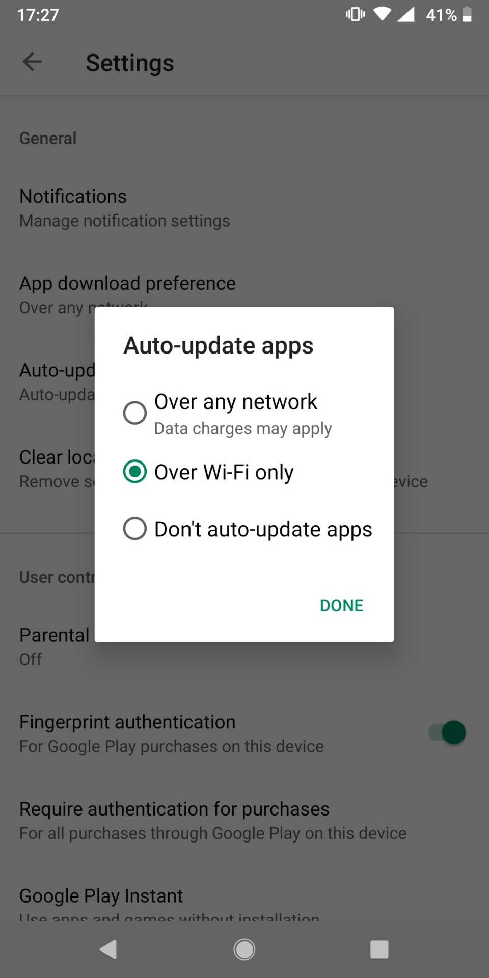 Google Play Store auto update apps