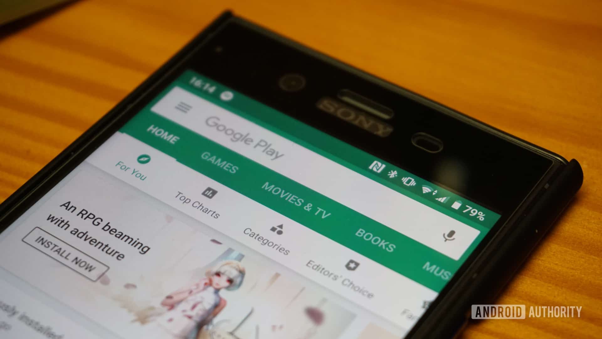 Picture of the Google Play Store.