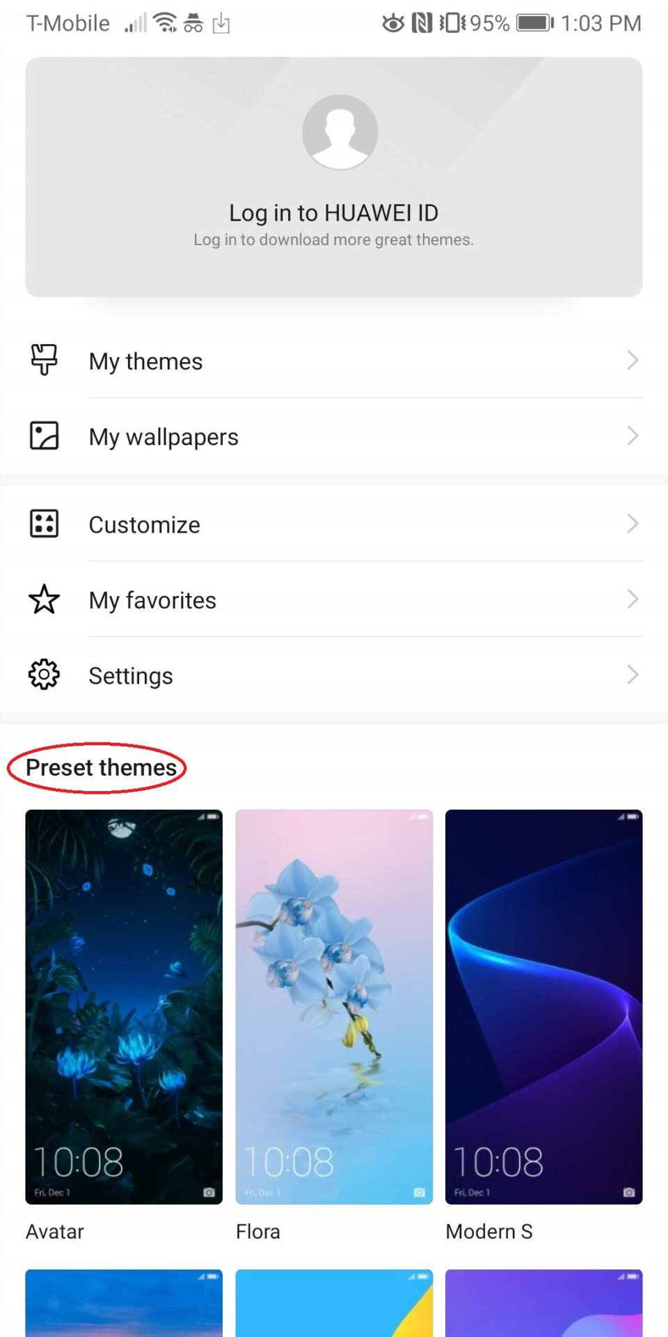 huawei themes store how to change themes screenshot