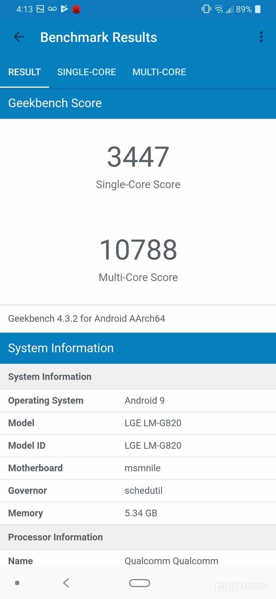 LG G8 ThinQ Review GeekBench 1