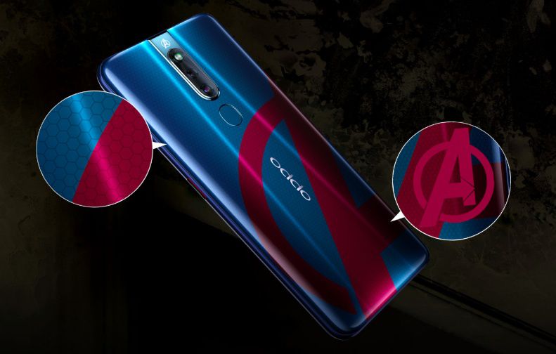 OPPO F11 Pro Marvel Avengers Colors and Logo
