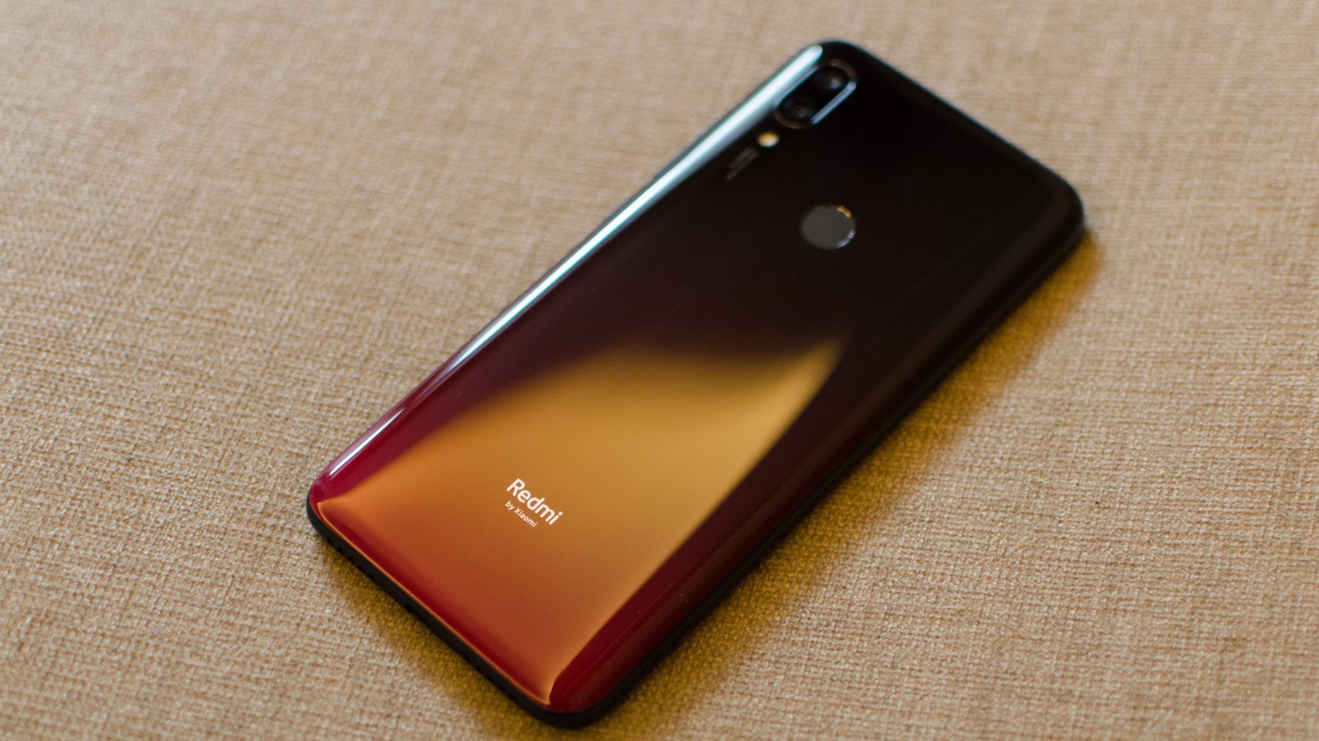 Redmi 7 close up of back of phone