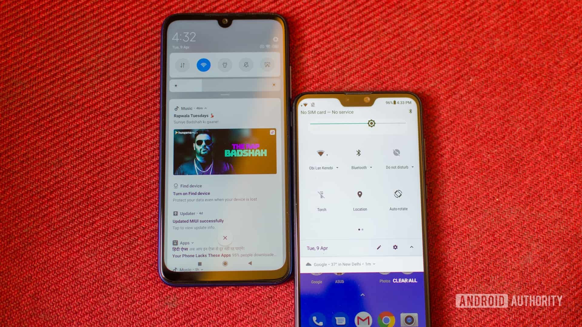 Redmi Note 7 vs ASUS Zenfone Max Pro M2 showing drop down ads in MIUI