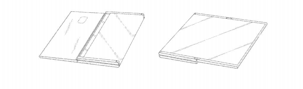 Image of a Samsung foldable device from a patent.