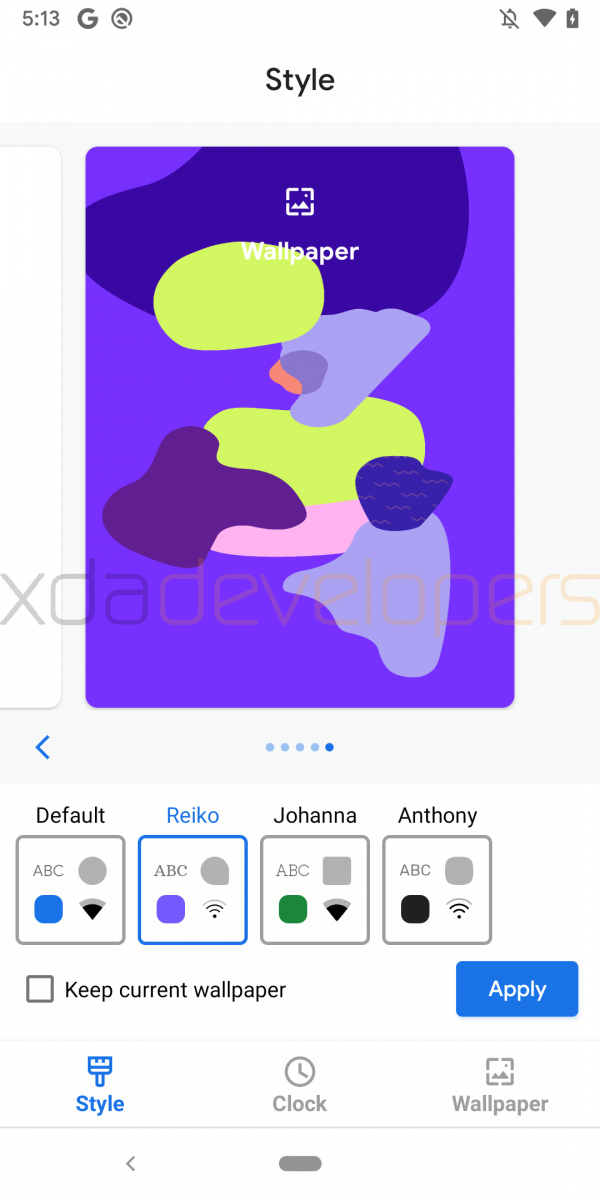 Screenshot of the Google Pixel Themes app 4