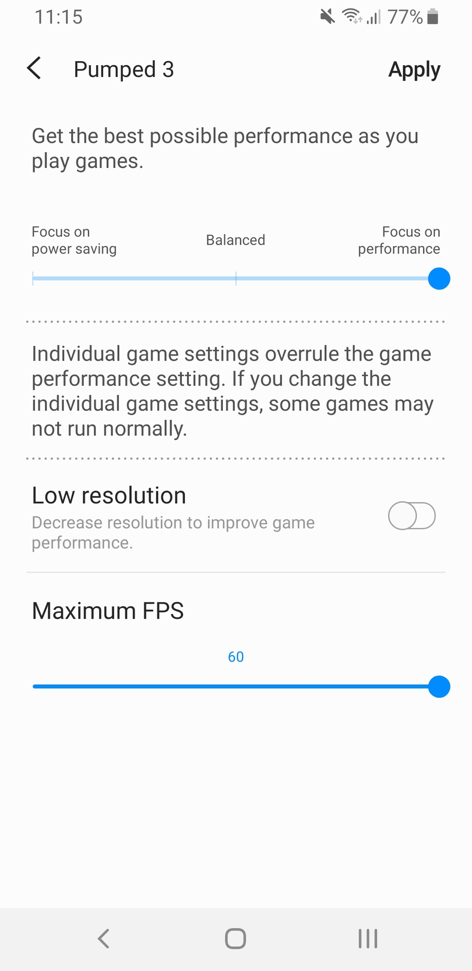 Game Tools in the Samsung Game Launcher.
