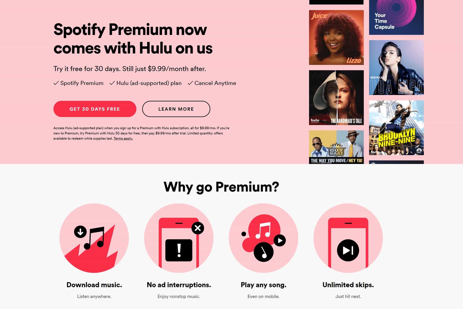 Spotify premium hulu
