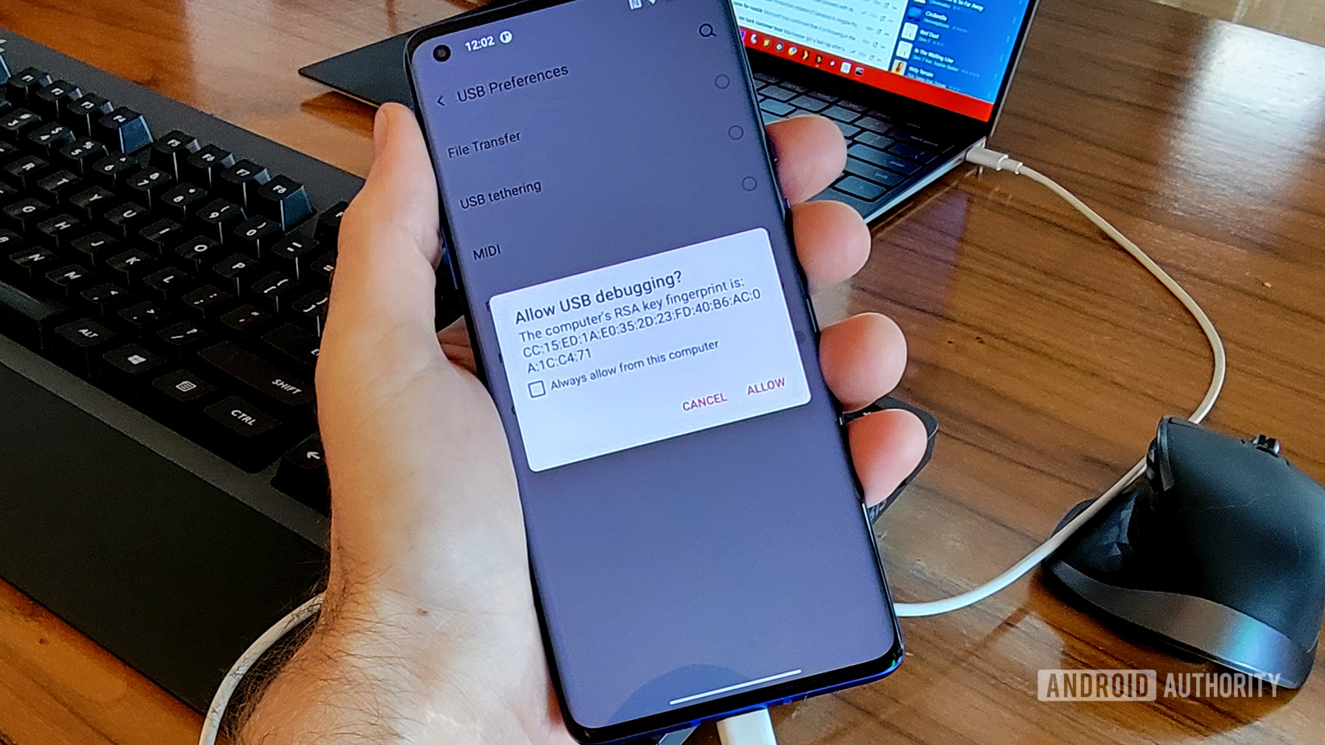 USB Debugging Prompt on OnePlus 8 Pro
