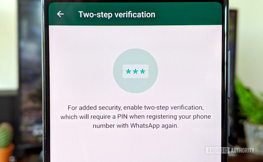 WhatsApp Two Factor Authentication setup screen