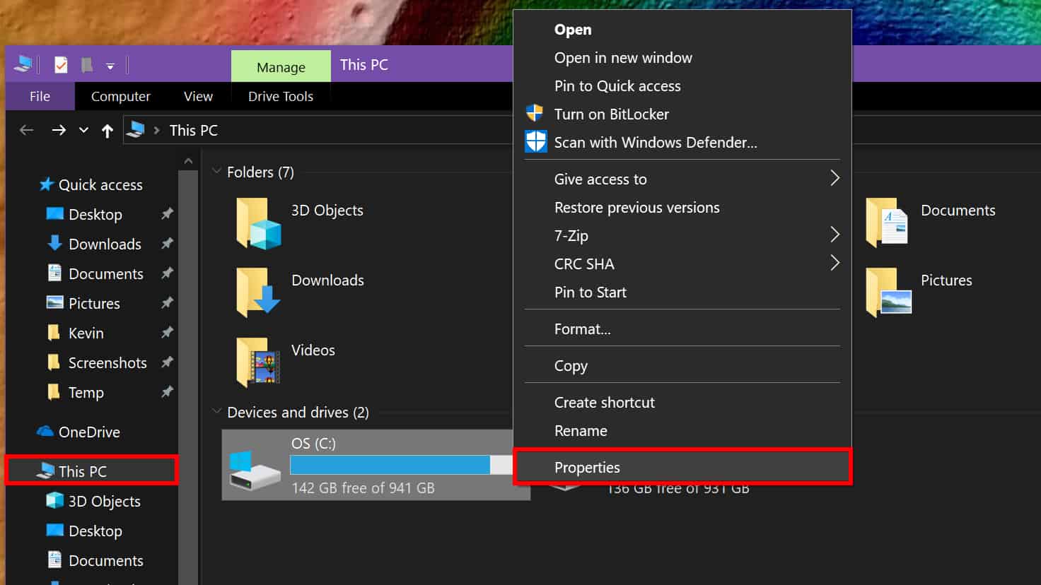 Windows 10 File Explorer