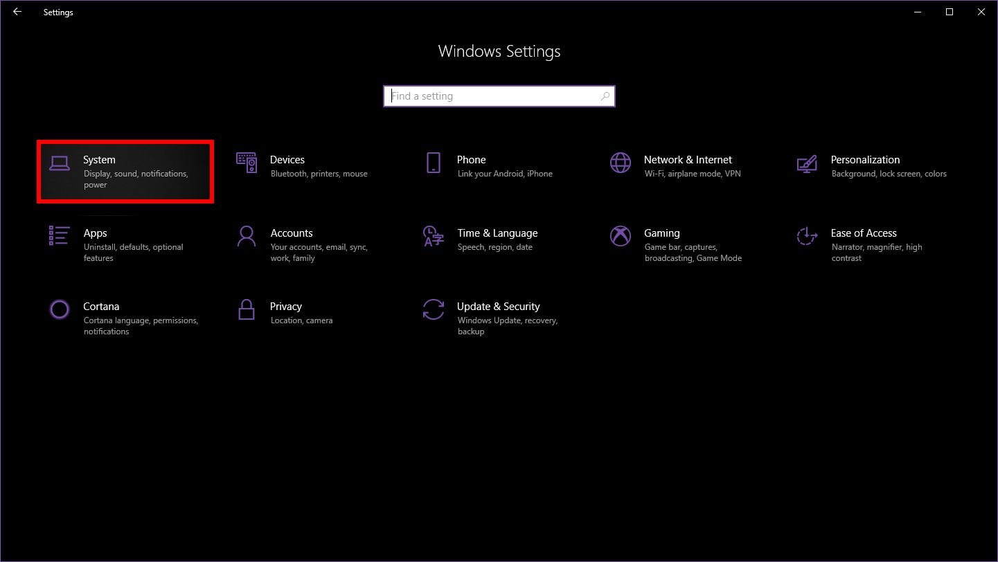 Windows 10 Access System