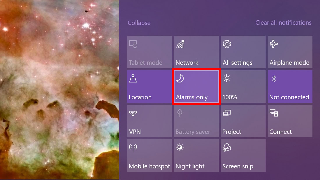 Windows 10 Focus assist alarm mode - How to use notifications in Windows 10